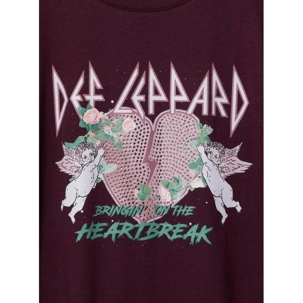 NWT Torrid Def‎ Leppard Oversized Fit Crew Cotton Tee 2X